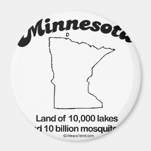Imã MINNESOTA - de "t-shirt da DIVISA do ESTADO