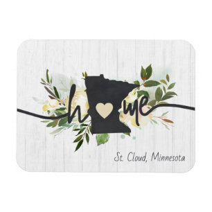 Ímã Minnesota Estado Personalizado Sua Cidade Natal Rú