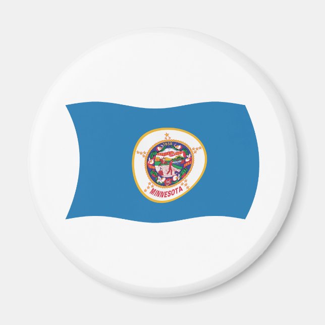 Imã Minnesota Flag Magnet (Frente)