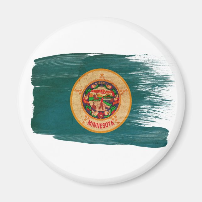 Imã Minnesota Flag Magnets (Frente)