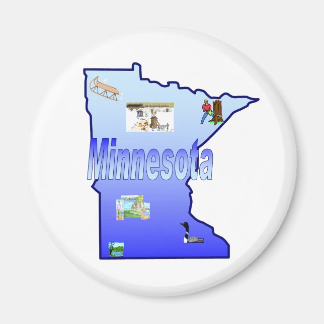 Imã Minnesota Magnet (Frente)