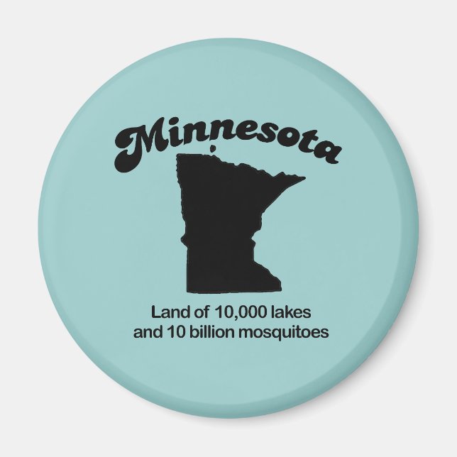 Imã Minnesota Motto - Terra de 10 mil lagos (Frente)