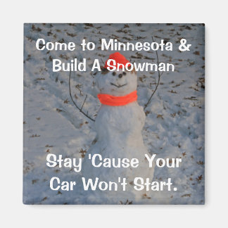 Imã Minnesota Snowman Magnet