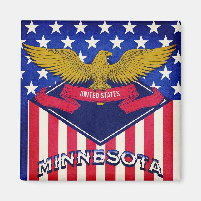 Imã Minnesota USA Flag (Frente)