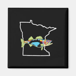 Imã Minnesota Walleye Pesca Água fresca Pescador Wal
