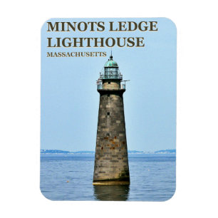 Ímã Minots Ledge Lighthouse, Massachusetts PhotoMagnet