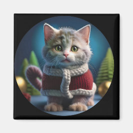 Imã Minskin Kitten Em Um Fato De Natal