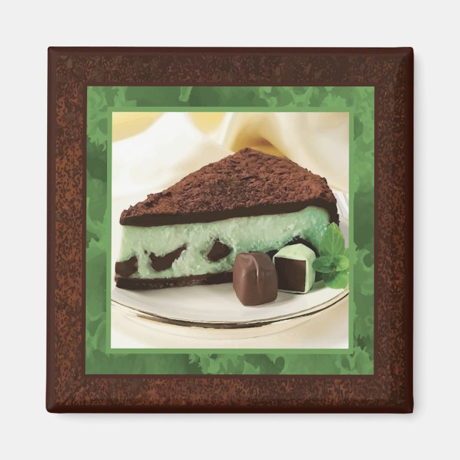 Imã Mint Chocolate Cheesecake Magnet (Frente)