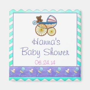 Imã Mint Ice Blue Chevron Patteryn Baby