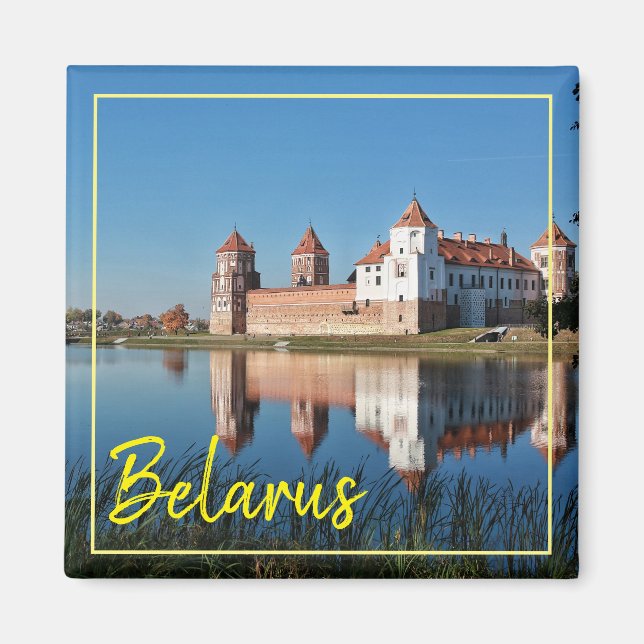 Imã Mir Castle Belarus Architecture Landscape Magnet (Frente)