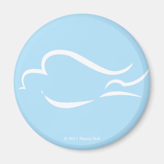 Imã Mir Significa Magneta de Dove Branca da Paz (Frente)