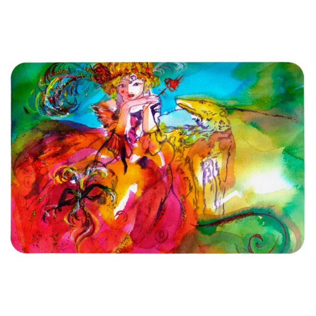 Ímã MIRANDOLINA/Máscaras de Carnaval Veneza (Horizontal)