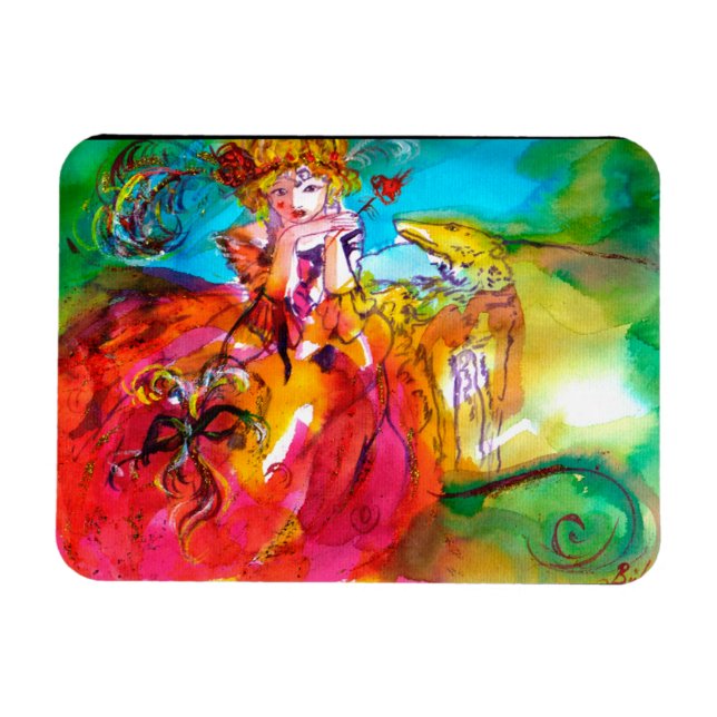 Ímã MIRANDOLINA/Máscaras de Carnaval Veneza (Horizontal)