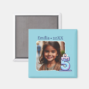 Imã Mis Cinco Años Cumpleaños con Foto