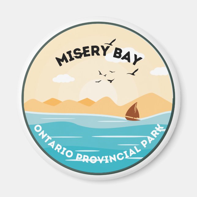 Imã Misery Bay Ontario Provincial Park Magnet (Frente)