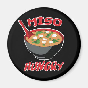 Imã Miso Hungry Funny Comida Kawaii