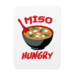 Ímã Miso Hungry Funny Comida Kawaii