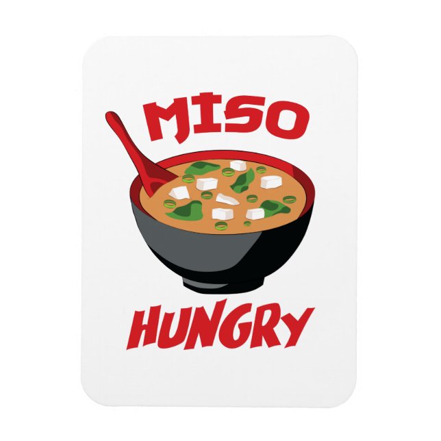 Ímã Miso Hungry Funny Comida Kawaii (Vertical)
