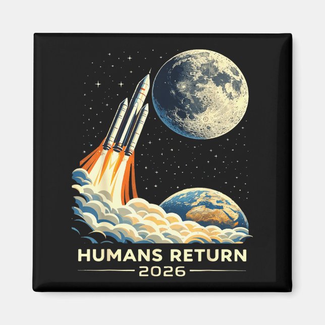 Imã Missão Artemis ii à lua 2026 humanos retornam retr (Frente)
