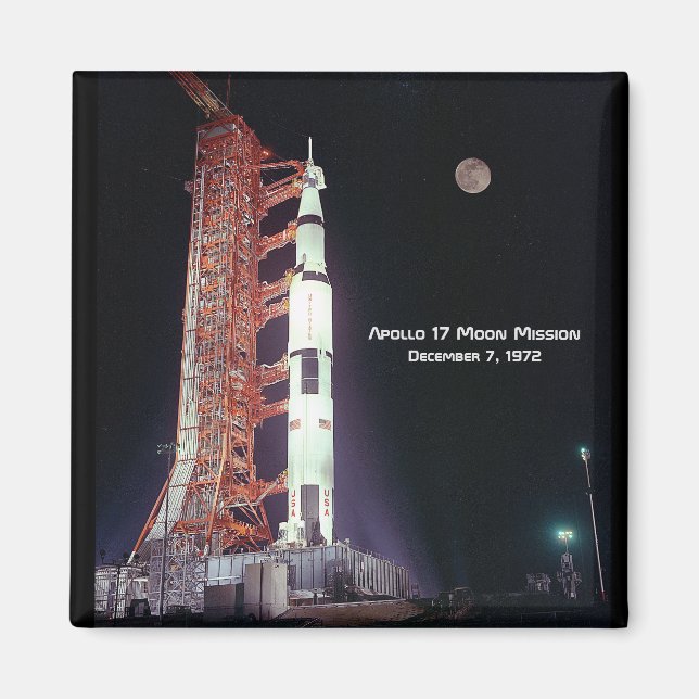 Imã Missão da Lua Apollo 17 (Frente)
