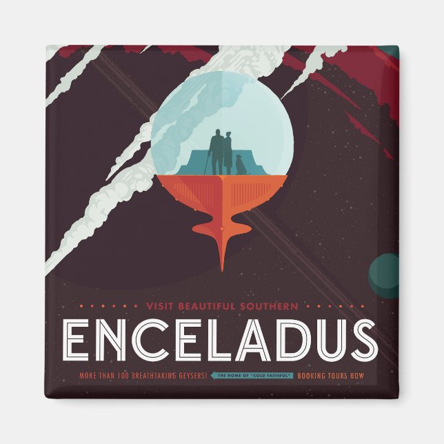 Imã Missão De Poster-Cassini Do Espaço Retroativo A Sa (Frente)