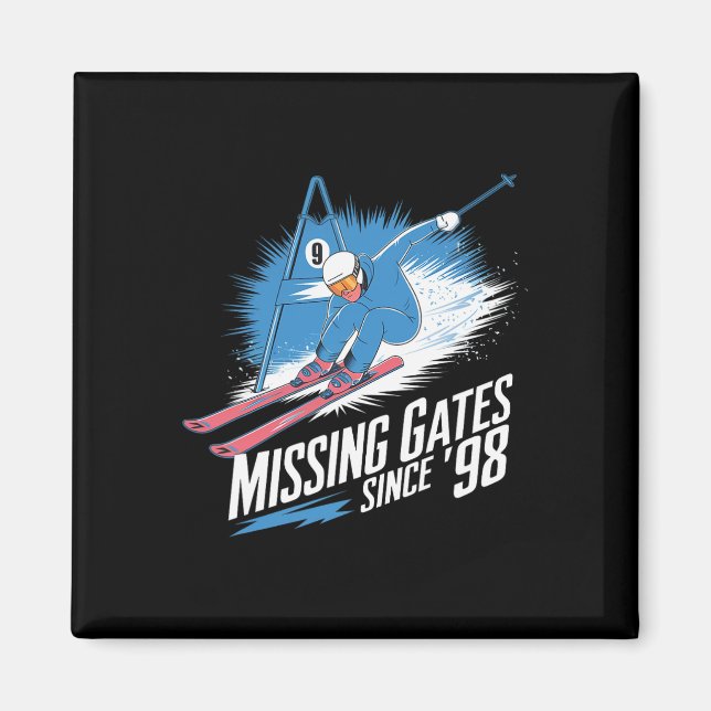 Imã Missing Gates Since 98 Alpine Skiing  (Frente)