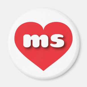 Imã Mississippi Red Heart - amor