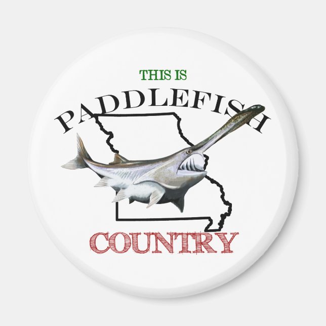 Imã Missouri é Paddlefish Country (Frente)