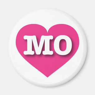 Imã Missouri Hot Pink Heart - Big Love