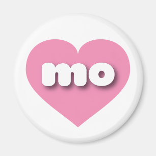 Imã Missouri Solid Pink Heart - Amor