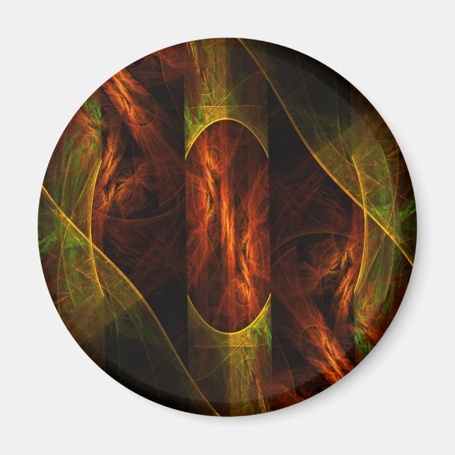 Imã Místique Abstrato de Arte Arredondada (Frente)