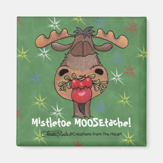 Imã Mistletoe MOOSEtache (Frente)