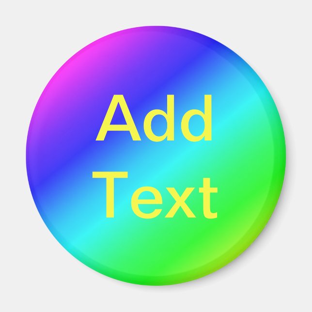 Imã Mistura de Diagonal Púrpura Azul Verde Arco-Íris C (Frente)