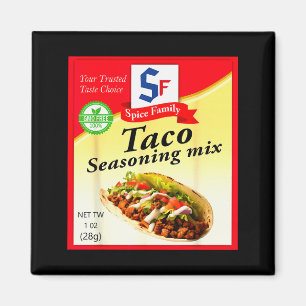 Imã Mistura de tempero de taco engraçado México grupo