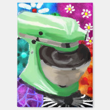 Misturador Funky Abstrato Art Verde Rosa