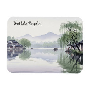 Ímã Misty Morning Hangzhou West Lake Hangzhou
