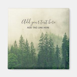 Imã Misty Pine Forest Trees - Proteção Personalizada