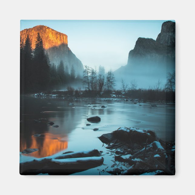 Imã Misty Sunset em Yosemite (Frente)