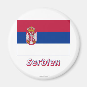 Imã Mit Namen de Serbien Flagge