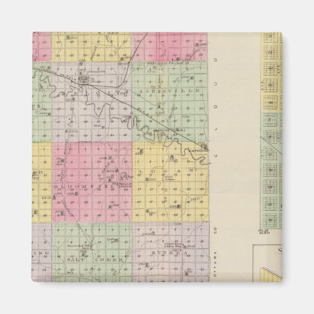 Imã Mitchell County, Cawker City, Simpson, Kansas (Frente)