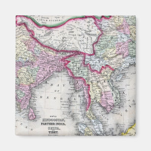 Imã Mitchell Map Índia, Tibete, China e SE Ásia