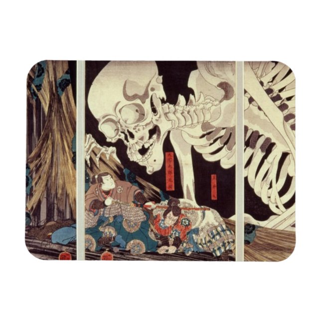 Ímã Mitsukini Defying the Skeleton Specter, c.1845 (Horizontal)