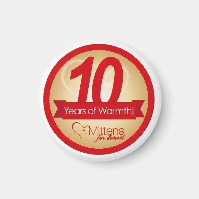Imã Mittens para Detroit 2" Magnet (Frente)
