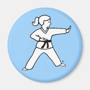 Imã Miúdo 4 das artes marciais claro - ímã azul