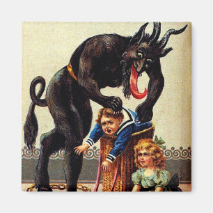 Imã Miúdos de Krampus no ímã do Natal do feriado da