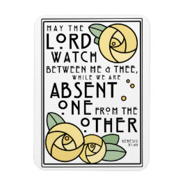 Ímã Mizpah Blush | Rosas amarelas | Art Nouveau Style