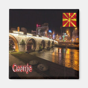 Imã MK - Ponte Macedônia-Skopie sobre o rio Vardar