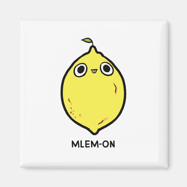 Imã Mlem on Funny Lemon Fruta Magnet (Frente)