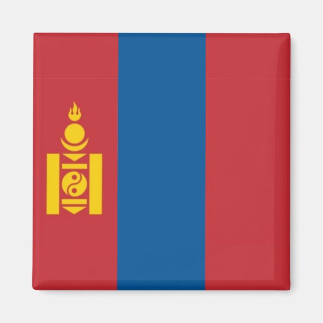 Imã MN001 Mongólia FLAG Mongólia, frigorífico (Frente)