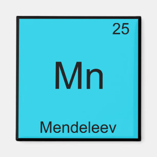 Imã Mn - Camiseta do Símbolo de Química Divertida de M
